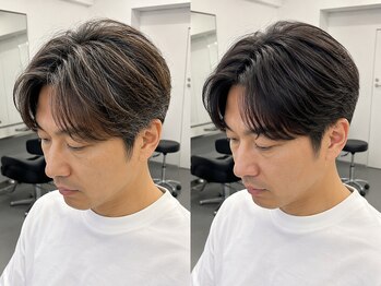 アンドメゾンオム(&Maison. homme)の写真/"白髪が増えて老けて見える…" そんな悩みを解決◎ 自然に若々しく見える大人メンズカラーへ。白髪ぼかし