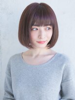 ルティア(Lutia) 小顔バング アッシュグレージュ 似合わせボブ