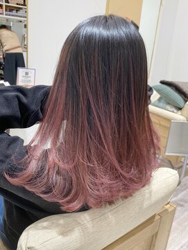 ブティック(boutique) 「お客様施術後フォト」ピンクバレイヤージュ