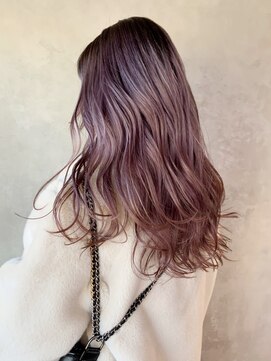 アイティー バイ アルバム 浦和店(IT by ALBUM) ピンクパープル_オリーブカラーセミウェットウェーブ_ba264671
