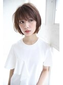 大人可愛いショート風ボブ