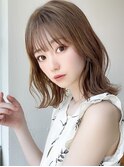 大人かわいい似合わせカット/こなれミディ/外ハネくびれヘア新宿