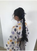 子供浴衣/ヘアアレンジ/紐アレンジ