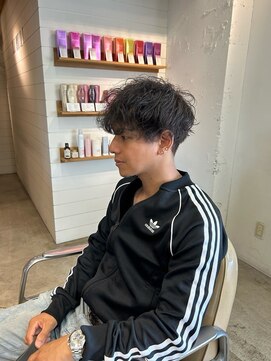 メロウマン(mellowman) マッシュパーマ20代30代40代ハイライトブリーチダブルカラー立川