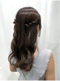 ヨシンモリ×ハーフツイン/結婚式お呼ばれヘア/参列ヘア