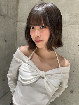 ロンドルピナス 小倉(Lond Lupinus) イメチェン外ハネボブ美髪ワイドバング/レイヤーカット顔周り