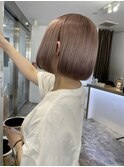 ミルクティーベージュカラーケアブリーチカラーピンクベージュ