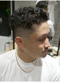 MEN‘S /極道パーマ×フェード /短髪 /簡単スタイリング