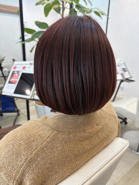 ピンク/ラベンダー/透明感/髪質改善/ブリーチ無しカラー