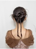 ニュアンスヘアアレンジ×パーティーヘアセット