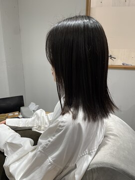 2195ヘアー 世田谷代田(2195hair) 地毛風カラー/切りっぱなしボブ/髪質改善/地毛風ストレート