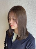 ブリーチなし透明感ミルクティーカラー