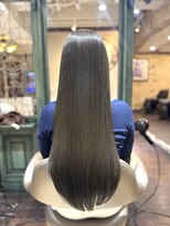 モナン(monan)&nbsp;透明感オリーブグレージュオリーブベージュロングレイヤー