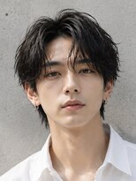 オグジュアリー 表参道(aux.)&nbsp;毛流れハンサムショートセンターパートメンズ黒髪爽やか
