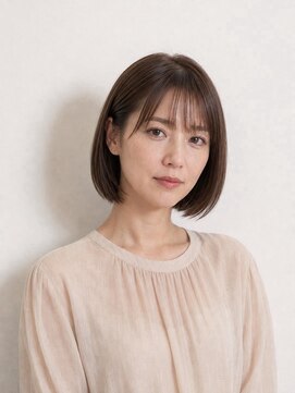 レセ 南柏店(Laissez) ショート/シースルーバング/モカブラウン/大人かわいい/小顔ボブ