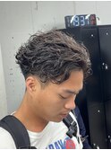 ラルフカールフルバックカールオールバックパーマ