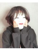 【coma中野】ピンクアッシュグラデーションボブ　丸みショート