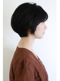 丸み　黒髪　ショート　ショートボブ