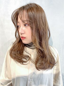 アイティー バイ アルバム 浦和店(IT by ALBUM) ミルクティーロング_セミウェットウェーブ_ba305242