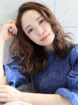 ヘアリゾート粋 リマ 銀座店(lima) 波ミディ【tiga池袋店：坂本耕平】［銀座/銀座駅］