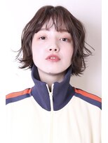 ヨファ ヘアー 芦屋店(YOFA hair)&nbsp;大人かわいいニュアンスカール小顔ショートココアベージュ1104