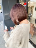 切りっぱなしボブ×ショコラブラウン