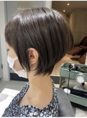 髪質改善/前下がりボブ/ショコラアッシュ/ショートボブ/大倉山