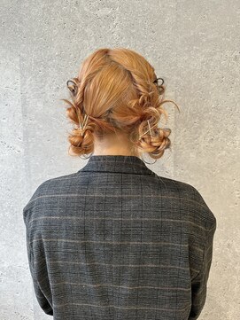 アース 三軒茶屋店(HAIR&MAKE EARTH) おだんごツインアレンジ/ヘアセット/お呼ばれヘア