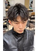 刈り上げツーブロックコンマアップバングショートマッシュ