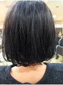 癖毛ボブ