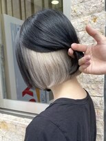 ルーブ トウキョウ(Loob. TOKYO)&nbsp;デザインカラー黒髪インナーカラーピンクベージュカラーレイヤー