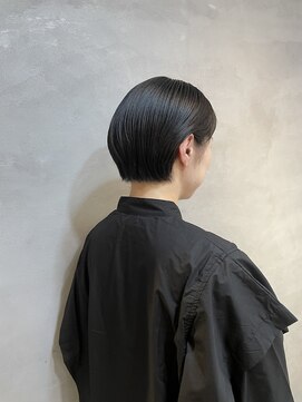 スロウヘアシェア(slow hair×share) 伸ばしかけショートボブ×ナチュラルブラック