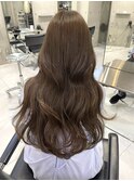 韓国ヘアハッシュカットレイヤーカットグレージュブリーチ無し