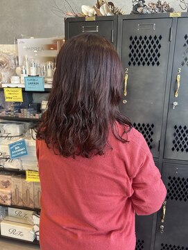 アチーブリス(achieve Liss) 暖色系カラーピンクブラウン×デジタルパーマスタイル