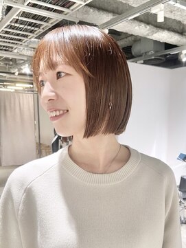 ゴウトゥデイ 渋谷MODI店(GO TODAY) ぶつ切りボブ×チョコレートベージュ