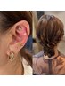 【今話題☆】耳ツボジュエリー両耳6粒＋ヘアセット￥5,000