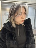 フェイスフレーミングインナーカラーボブレイヤーグレージュ韓国
