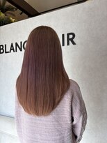 ブランカヘアー 西尾(BLANCA HAIR)&nbsp;ピンクベージュストレートスタイル
