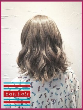 バトヘアー 渋谷本店(bat hair) 【bathair渋谷/持田】ベージュロブ_ボルドーワンレンフェザー