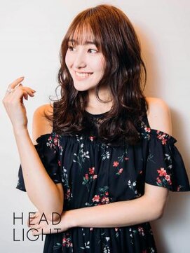 アーサス ヘアー デザイン 南草津店(Ursus hair Design by HEADLIGHT) シースルーバング無造作ウェーブミディ