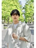 爽やか黒髪ショート　韓国マッシュ