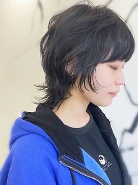 ラウンジ モリオ イケブクロ(Lounge MORIO Ikebukuro) 【morio池袋】〓黒髪のばしかけショートウェーブウルフ♪〓