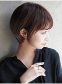 ショートカット×ひし形ショートボブ×前髪あり20代30代40代 s03