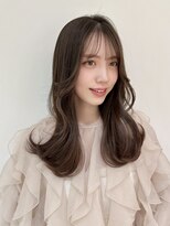 バイオレット 栄店(Violet) ロングレイヤーくびれヘアブリーチなしベージュ顔まわりカット