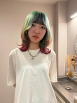 チャプター 問屋町(chapter)&nbsp;ケアブリーチデザインカラーセクションカラー韓国レイヤーカット