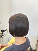 ミニボブ×アッシュグレージュ