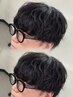 【人気急上昇中◎】men’sカット+シャドウパーマ+眉cut ￥9900[メンズパーマ]