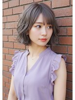 フルショウ 小牧(FURUSHO)&nbsp;フレンチガーリーくせ毛風大人ボブパーマくすみベージュ