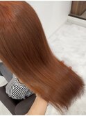 ブリーチ1回で出来るオレンジベージュカラー