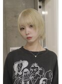 ブロンドヘア/ショートヘア/ショートウルフ抜きっぱなしブロンド